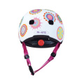 Kvalitní dětská bílá helma na koloběžku LED Doodle Dot V3 S