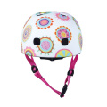Kvalitní dětská bílá helma na koloběžku LED Doodle Dot V3 M